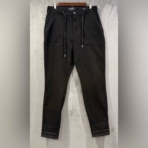 Judy Blue Pants Womens 11/30 Black Denim Jogger Drawstring Stretch JB88700